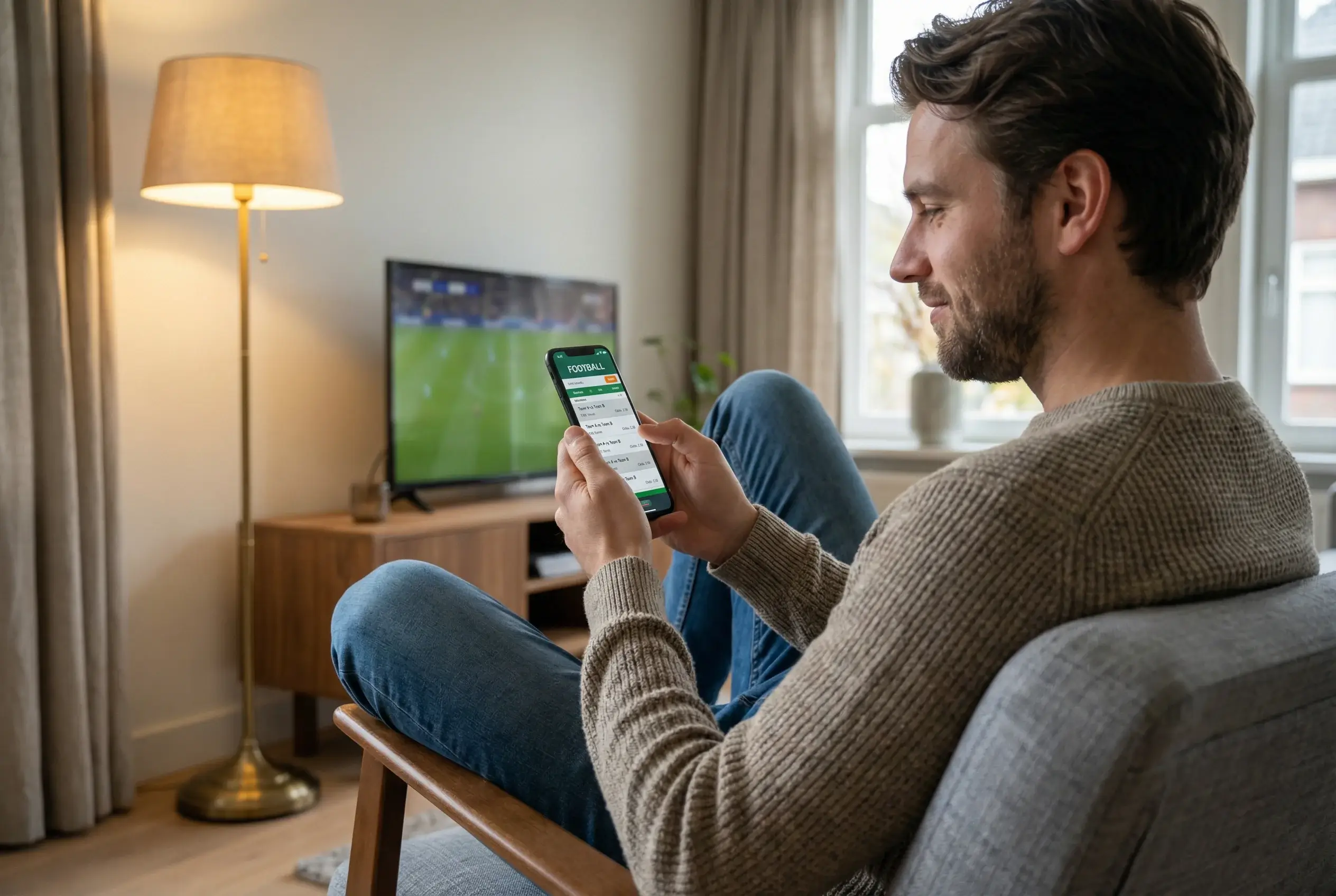 Beginnende wedder plaatst eerste voetbalweddenschap op smartphone