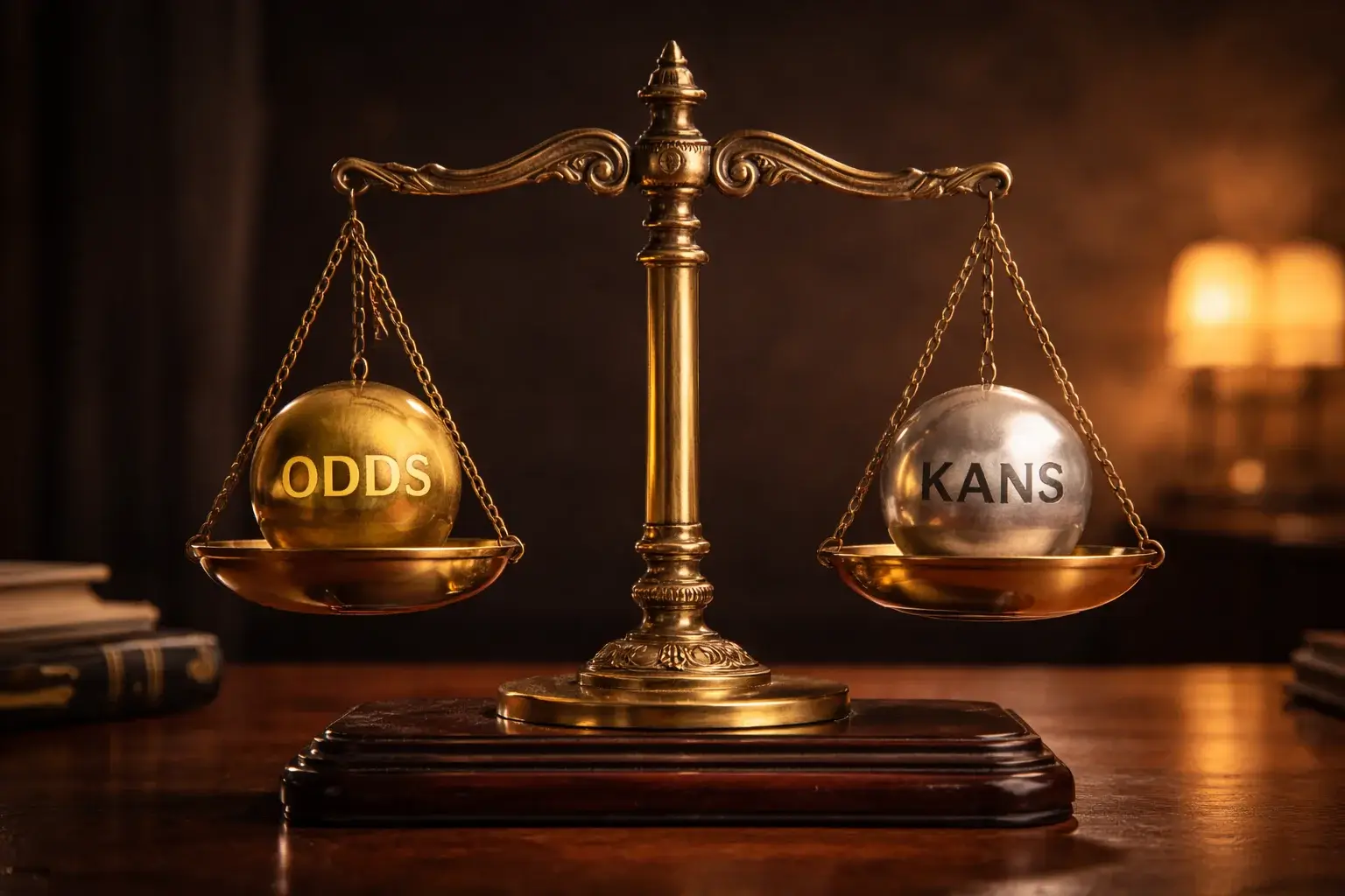 Value betting concept met weegschaal die odds en kansen balanceert